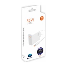 Gerçek Güç 33w Turbo Şarj Saniyeli Usb Adaptör + Usb To Type-c Kablo Turbo Hızlı Şarj Set