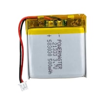 Sh Powermaster Pm-21333 3.7v 500mah 503030 3.5mm Soketli Lityum Polimer Li-po Batarya Şarj Edilebilir Pil Najmaddin
