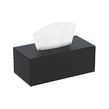 Kozmetik Mendil Kutusu, 20.013.09.0 Cm Akrilik Mendil Kutusu Yemek Odası, Banyo, Yatak Odası, Araba, Ofis İçin Manyetik Kapaklı Mendil Kutusu - Mat Siyah/yy