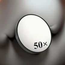 Fochsia Güçlü Vantuzlu 3.5 İnç Büyüteçli Seyahat Makyaj Aynası - Kaş Ve Kirpik İçin Kompakt Siyah Tasarım Siyah