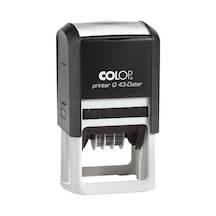 Colop Q43 Tarih Kaşe Tr Siyah Kasa Mavi/kırmızı Keçe - 43 x 43 MM