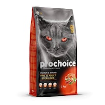 Prochoice Pro 33 Sterilised Somonlu ve Karidesli Kısırlaştırılmış Yetişkin Kedi Maması 2 KG