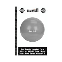 Özel Üretim Hareket Form Bireysel Bpt-75 Grey 75 Cm Plates Topu Poşet Ambalaj Gri