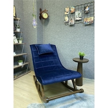 Asedia Asedia Miskin Ceviz Lacivert Sallanan Sandalye Dinlenme Koltuğu