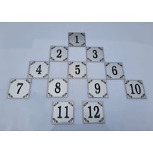 Kapı Numarası No 1'Den 12 E 4X4 Cm