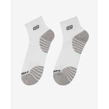 Skechers 3'lü Unisex Yarım Taban Destekli Quarter Crew Çorap Unisex Beyaz Çorap S119436-107 Beyaz