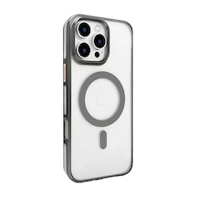 Joko Apple Uyumlu iPhone 16 Pro Uyumlu Gleam Pc Sert Magsafe Kılıf - Titan Gri