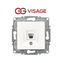 Visage Beyaz Telefon Prizi Cat3 Çerçevesiz - Priz Ve Anahtar İçin Uyumlu Çerçeve Belirtilmemiş