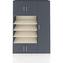 Hyperion Dolap 11 Raflı 5 Kapaklı 132x44x195 Antrasit-antrasi... Antrasit