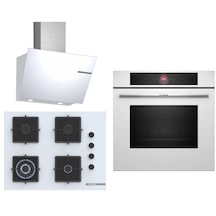 Bosch White Deluxe HBG7341W1 3D Fry - POH7C2P31O 67 CM Wok Bek - DWK66PJ20T 3 Lü Ankastre Set 620