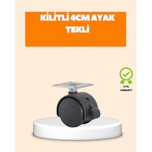 Mey İthalat 4 Cm Kilit Mekanizmalı Mobilya Ayağı Tekli Çok Renkli