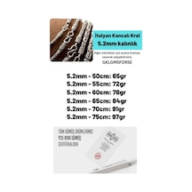 5.2mm Italyan Kancalı Kral Model 925 Ayar Gümüş Erkek Kolye Zincir 240079804