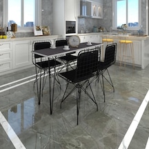 Knsz masa sandalye takımı hem75mazlum grisyh 140*040 sm 4 sandalye syhsyh sırt minderli