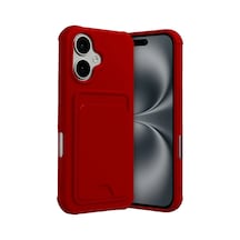 Apple Uyumlu iPhone 17 Kelvin Kartvizitli Silikon - Kırmızı Kirmizi