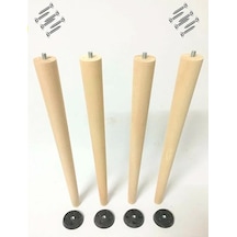 Ahşap Ham Ayak 50 Cm 4'lü Set Kütük Masa Orta Sehpa Zigon Ayağı