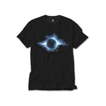 Planet Charged With Blue Energy Siyah Tişört Siyah
