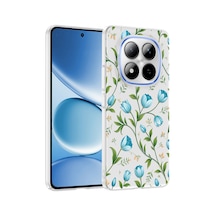 Redmi Note 15 Pro 4g Kılıf Kamera Korumalı Desenli Zore Klip Kapak - Mavi Lale -