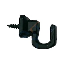 Vidalı Kanca, Askı Küçük - 15x18mm, Siyah - 1 Adet Renkli