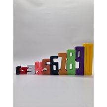 Renkli Rakam Seti 1-10 , Montessori Matematik Sayıları Seti, 3D Baskı
