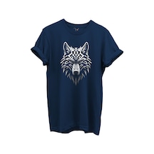 Kurt Ve Türk Özel Koleksiyon Serisi-7 Tasarım Baskılı %100 Pamuk T-shirt Lacivert
