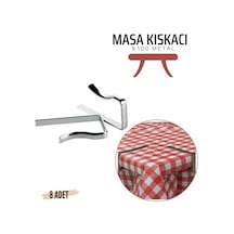 Masa Örtüsü Klipsi - Metal Masa Kelepçesi Masa Örtüsü Sabitleyici 8 Adet Altın - Kırmızı