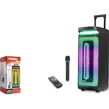 Kımıso Qs4230 Mikrofonlu 8" Bluetooth Speaker Uzaktan Kumandalı 2x8" 265-300-675mm Usb-tfcard