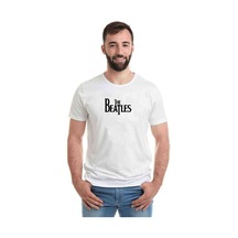 The Beatles Baskılı Beyaz Erkek Tshirt (530959388)