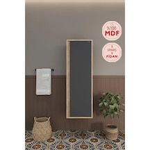 Banyo Gül 120 Cm %100 Mdf Banyo Boy Dolabı Antrasit