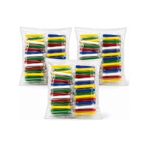 Uzun Renkli Plastik Sipsi- 120 Adet