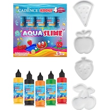 Aqua Slime - Kendin Yap Oyuncak Seti - Tatlı Meyveler Seti 5x90ml