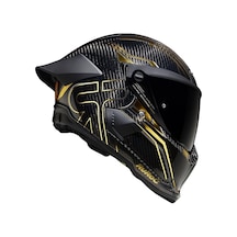 Ruroc At4.0 Track Titan Gold Kapalı Kask Siyah - Altın
