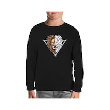 Lord Tshirt Aslan Triangle Siyah Çocuk Sweatshirt Siyah