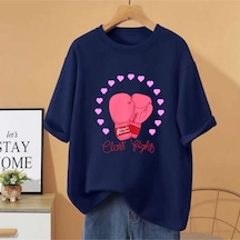 Flood Of Style Komik Melanie Martinez Y2k T-shirt Erkek Kadın Vintage Hip Hop Streetwear Büyük Boy Kısa Koll Lacivert