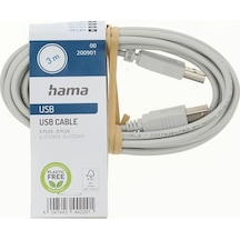 Usb 2.0 A Fiş - B Fiş Gri 3m
