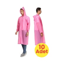Tezzgelsin Erkek Rüzgar Geçirmez Yağmurluk 10 Adet Pembe