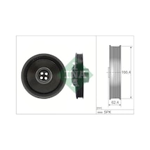 Ina Krank Kasnağı Mini R55 R56 R57 R58 R60 R61 / Avensis 1.6l 1ww Wwt270 15- / Verso 1.6l 1ww Wa R20 15- 5 Kanallı Ina 544017110 11238511320-11238477129-13470wa010