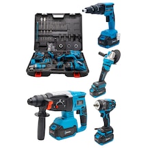 Börth BRTH0008 Hilti + Taşlama + Somun Sıkma + Vidalama Akülü 4'lü Set