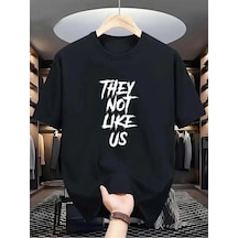 Startmore Unisex They Not Like Us Baskılı Oversize Siyah