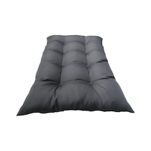 Yer Minderi 120 Cm X 80 Cm Antrasit Minder Düğmeli Antrasit Gri