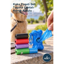 2 Adet Kaka Poşeti Seti Taşıma Çantalı Kemik Kutulu