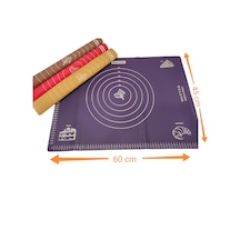 Silicolife Ölçülü Büyük Hamur Matı 45*60 CM Kahverengi