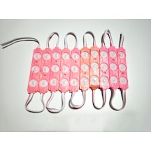 Parmak Led Lamba Pembe 3 Led 140 Lümen 12 Volt 10,lu