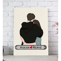 Bk Gift Kişiye Özel Sarılan Sevgili Tasarımlı Kanvas Tablo-1 20x30 , Sevgiliye Hediye, Sevgililer Günü Hediyesi Kobitmeyencom33690 Bk Gift