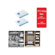 Vakumlu Hurç,vakum Poşeti,hurç,vakumlu Organizer,elbise İçin Hurç,valiz Organizeri 2li Küp Set Plast Diğer