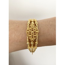 Bydevli Dorika Toplu Süzme Telkari Altın Kelepçe-bbyd831 Sarı Altın