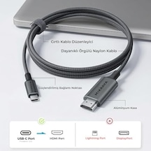 Usb C Hdmı Kablo 4k 60hz,2k 120hz,1080p 165hz Hdr Hdcp Type C To Hdmı 2.0 , İphone 15/16/17 Pro, Macbook İpad Pro/air, S25 İle Uyumlu 2 Metre