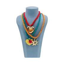 Kolye Metal Zarif Hediye Model 49f897 Çok Renkli