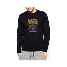 Suicide Silence The Black Baskılı Siyah Erkek Örme Sweatshirt