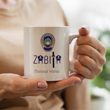 Kişiye Özel Meslek Zabıta Kupa Bardak Beyaz
