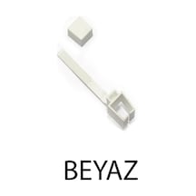 Perdemix Rustik Perde Korniş Ray Kelepçesi Ve Kapak  6 Adet Beyaz
